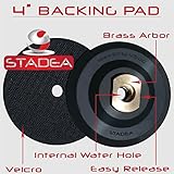 STADEA Premium Grade Wet 4" Diamond Polishing Pads Set + Rubber Backer For GRANITE MARBLE STONE [並行輸