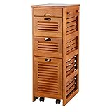 キャスター付き 木製ストッカー 通気性抜群の引き出し付き キッチン収納 ポット置き キッチンワゴン 作業台