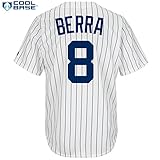 Yogi Berra新しいYork Yankees # 8 MLBメンズCool Base Cooperstownホームジャージー( Medium )
