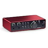 Focusrite Scarlett 2i2 第4世代 USBオーディオインターフェース 録音/ソングライティング/ストリーミング/ポッドキャスティング用 高忠実度 スタジオ品質録画 録音に必要なすべてのソフトウェア