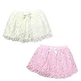 ベビー服 女の子 スカパン ボトム Dolly Ribbon ドーリーリボン ミニ裏毛 レース リボン 女児 ベビー (2.ピンク/95cm)