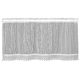 Heritage Lace Chelsea 48-Inch Wide by 24-Inch Tier with Trim, White