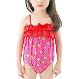 Zhhlinyuan Fashion Baby Girls Strawberry Print Swimsuit Swimwear Swimming Costume 3227