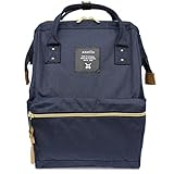 リュック レディース マザーズバック バックパック キャンバス ミニサイズ リュックサック 軽量 ママバッグ 多収納 通勤通学 大人 高校生【12Color】 (ネイビー) [並行輸入品]
