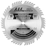 A.G.E. Series by Amana Tool MD10-500 Combination 10-Inch Diameter by 50-Teeth by 5/8-Inch Bore, 4&1 