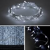 屋外文字列ライト、2モード常時点灯/フラッシュ、100 LED、ソーラークリスマスフェアリー照明装飾ライト、39フィート BIGBANBAN