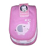 Gerber Girls 3 Pack Pink Terry Burpcloths - Elephant by Gerber Childrenswear [並行輸入品]