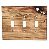 Sierra Lifestyles Traditional Switch Plate, 3 Toggle, Rustic Switch Plate Hickory by Sierra Lifestyl