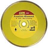 IVY Classic 37086 Premium 8-Inch Wet Tile Cutting Continuous Rim Diamond Blade with 5/8-Inch Arbor, 