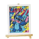 サンリオ ダイヤモンドアート キット ダイアモンドビーズ絵画 DIY ダイヤモンドペインティングキット フレームダイヤモンドナンバーラインストーンペインティングキット 手作り絵画 手芸キット 17*23cm デザイン2#
