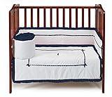 Baby Doll Bedding Unique Mini Cirb/ Port-a-Crib Bedding Set, Navy by BabyDoll Bedding