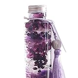 フェリナス ハーバリウム タッセル付丸瓶(１本) パープル(紫) 系 直径45mm 高さ215mm purple-tassel