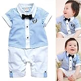 ベビー服 男の子 フォーマル カバーオール セレモニー ロンパース Asiso 前開き 半袖 蝶ネクタイ 2点セット お宮参り 初節句 80 ブルー