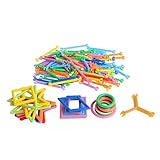bettal Assorted Sticks Shapedビルディングブロックキッド教育玩具、135pcs、プラスチック