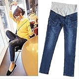 [笑顔一番] 楽ちん マタニティ 用 ストレッチ ジーンズ デニム 素材 マタニティー パンツ 妊婦 さん スキニー ボトム ウェア ファッション レディース 大人 [A085-10] (XL サイズ