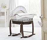 Clair de Lune Bedtime Story Cocoa Wicker Moses Basket