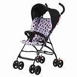 子供のベビーカー四輪軽いショック折りたたみポータブルベビーカー（青）（紫）74 * 46 * 97センチメートル ( Color : Purple )