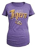 NCAA LSU Tigers Women 's Tri Blend半袖スクープネックTシャツ、XL、パープルtri-natural