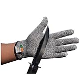 Suoinco Cut Resistant Gloves Meat Slicer Mandolin Gloves-Food Grade Level 5 Protection 1 Pair (Large