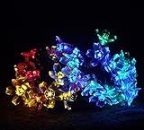 M&T TECH 50 LED Blossom Solar Powered Garden String Lights for Outdoor Patio Tree Window Christmas H