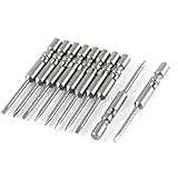 uxcell　マイナスドライバービット　4mmx40mmx1.6mm　S2工具鋼製　電気ドリル　10個入