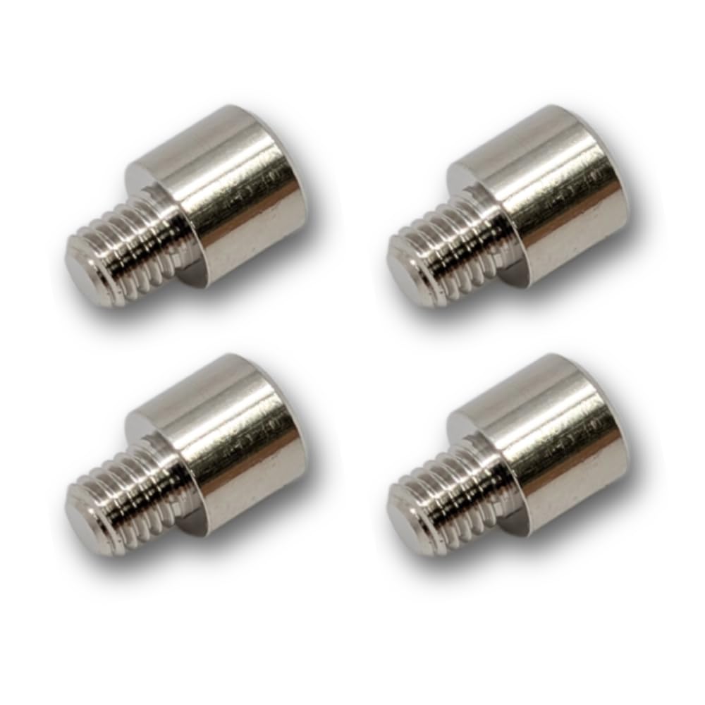 DIYパートナー ダボ棚受 Φ8×7mm オン 4個入 ダボ ネジM5(ISO規格)ピッチ0.8mm (M5 ニッケル) | ねじ式ダボ ネジダボ 棚板