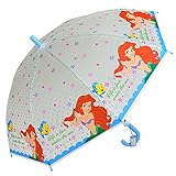 子供 傘 ジャンプカサ 50cm 55cm Disney ディズニー スヌーピーワンタッチ 雨傘 雨具 学童傘 8本骨 女の子 男の子 55cm アリエル