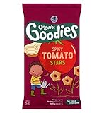 Organix Goodies Organic Spicy Tomato Stars 60g (Pack of 2) - Organixは、有機スパイシーなトマト星の60グラムをグッズ (Organi