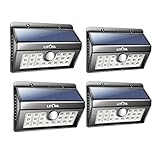 Litom 20LEDソーラーライト 人感センサー搭載 表玄関/パーク/ポスト/ガーデン/縁側/ガレージ/パルコニー/庭などに屋外照明 (改良版)(4本セット)