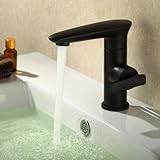 LightInTheBox Sprinkle ®デッキマウント一意デザイン現代絵画仕上げシングルハンドルバスルームシンク蛇口ブラックBath Basin Roman Tub洗面1つ穴衛生器具