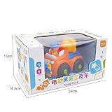 D-Mcark Assembly Construction Vehicle Battery Powered Tractor Bulldozer Mixer Truck Pull Car Sand To