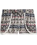 Imperial Star Girls ' 7 – 16 bib-front Crochet Shorts with Elephant Print US サイズ: XL