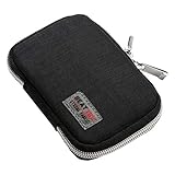 イーサプライ スマートキーケース 鍵 スマートキー2個収納 カード2枚収納 外側ポケット付き キーリング付属 カラビナフック対応 ブラック 【ネコポス対応】 EZ2-CAR054BK