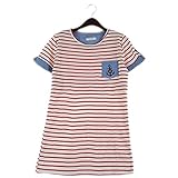 Spinas(スピナス) マタニティ 半袖 夏 授乳 ロングＴシャツ マリン 全2色（ブラック レッド） (レッド)