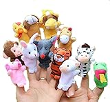 ふく福 可愛い アニマル パペット 指人形 12支セット布製 知育玩具 可愛い ぬいぐるみ フィンガー パペット-12個