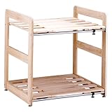 桐スノコ押入れフトン棚2段 【収納物に合わせて伸縮可能！】 簀子 すのこ