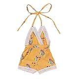 Cutelove　新生児　花柄　キャミソールロンパース　女の子　夏　ボディスーツ　ベビー服