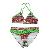 Zhhlinyuan Kids Girl Retro 水着 Two Pieces Bikini Set 8-14 Years ty0176#