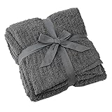 ベアフットドリームス/Barefoot Dreams Adult Throw [ #542 ] アダルト スローブランケット (Carbon) [並行輸入品]