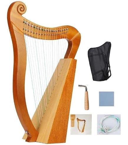 Amazon | 12本の弦 ハープアイリッシュ ケルト ハイランド ソリッド