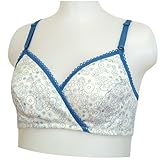 ネトゥル パッド付きアウトライン小花柄ハーフトップ L オフホワイト 5888