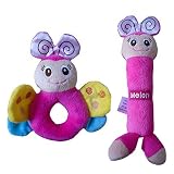 CiciベビーソフトPlush Animal Rattle and BBスティックおもちゃセット早期教育Sensoryアクティビティおもちゃベビーシャワーギフトセット