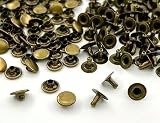1「片9」 100組入 片面カシメ 頭9mm 足7mm カシメ 9mm カシメセット 革細工金具 かしめ カシメ金具 レザークラフト 金具 頭径9mm 足7mm,真鍮古美