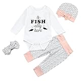 (プタス)Putars ベビー服 子供服 ロンパース 上下セット 女の子 長袖 魚柄 帽子付き 可愛い 秋 冬 新生児 歩行服 出産お祝い 記念日 プレゼント 0-18ヶ月