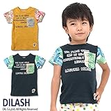 (ディラッシュ)DILASH 初夏'15 パッチワークアロハ切換え半袖Tシャツ 110 マスタード