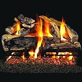 Real Fyre Charred Rugged分割オークVentedガスログセットwith Burner 30 in. ブラウン CHRRSOG4-30