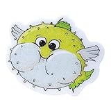 新しいグリーンPuffer Fish Bathtub Bath Tub Treads非スリップアップリケステッカーBath