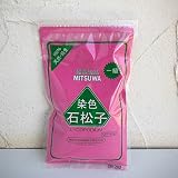 果樹交配用の花粉増量剤・染色石松子（せきしょうし）80g袋入りピンク ノーブランド品