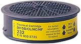 Sundstrom H02-3721 SR 232 Organic Vapor/Acid Gas Chemical Cartridge OV/SD/CL/HC/HF (4 Pack) by Sunds