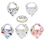 Pretty See 可愛いよだれかけ ベビービブ 三角ビブ スタイビブ 綿100% ２層タイプ サイズ調整可能 柔らかい肌触り 出産祝いに最適 ４枚セット (C)